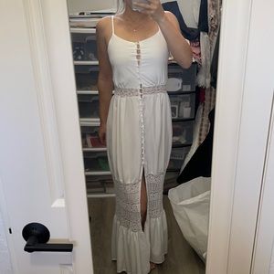 Small white Lacey maxi dress